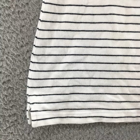 Ralph Lauren Sleeveless Polo Shirt Womens L White Blue Collared Striped Casual - Picture 7 of 14